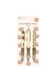 Długopisy żelowe Kapibara czarne 3 szt