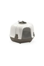 Kuweta zamykana narożna dla kota ROOMY, brąz/beż, 54 x 38, 5 x 38cm