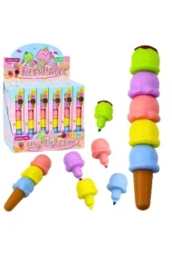 Zakreślacze Lody w rożku pastelowe 5 kolorów