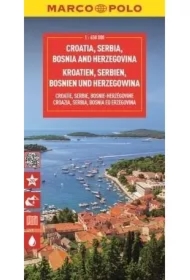 Mapa drogowa Chorwacja, Serbia, Bosnia.. 1:650