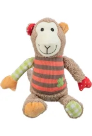 Małpka, zabawka, dla psa, plusz, 38 cm, z dźwiękiem