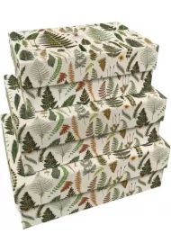 Pudełka ozdobne Paprocie 3 szt