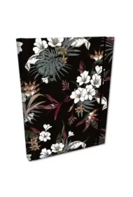 Notes B6 z gumką Soft Touch Tropikalne Kwiaty