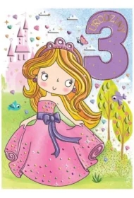 Karnet B6 Urodziny 3 - Królewna