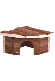 Domek narożny dla gryzoni, drewniany, 22 x 22 x 13cm