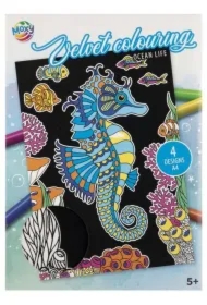 Kolorowanka A4 4 arkusze Velvet Ocean