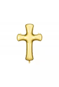 Balon foliowy Krzyż złoty
