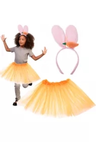 Kostium strój karnawałowy króliczek spódniczka tiulowa opaska marchewka