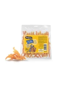 Pausesnack przysmak dla psa, zakręcone kawałki kurczaka