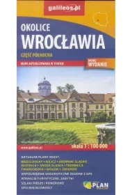 Mapa - Okolice Wrocławia cz. północna 1:100 000