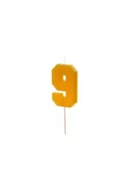 Świeczka urodzinowa 9 żółta