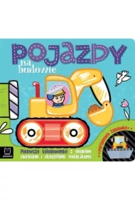 Pojazdy na budowie.. kolorowanka z grubym obrysem