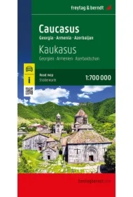 Mapa Kaukaz Gruzja Armenia Azerbejdżan 1:700 000