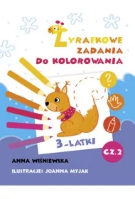 Żyrafkowe zadania do kolorowania. 3-latki. Część 2