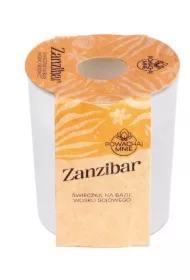 Świeczka sojowa Powąchaj mnie Zanzibar biała