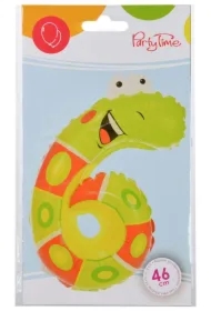 Balon foliowy cyferka 6 zwierzątko