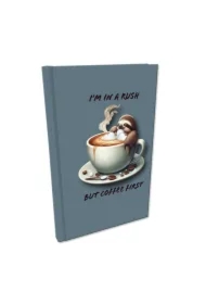 Notes A5 w kratkę Soft Touch Leniwiec Kawa