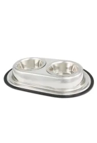 Zestaw misek, dla psa, stal nierdzewna, z rantem, ochrona przed owadami