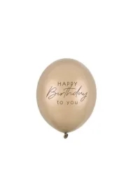 Balony Happy Birthday Metallic Gold 30cm