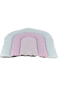 Junior patchwork mata, dla szczeniąt/kociąt, welur, 68 x 62 cm, miętowy/jasnoliliowy/różowy