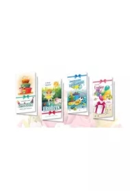 Karnet DL De Lux. Złocony Urodziny mix