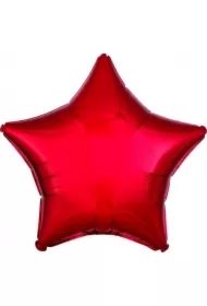 Balon foliowy metalik czerwony gwiazda