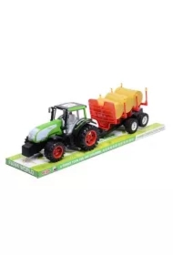 Traktor gigant z belami słomy