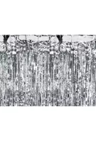 Kurtyna party srebrna 100x200cm