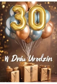 Karnet B6 3D Urodziny 30