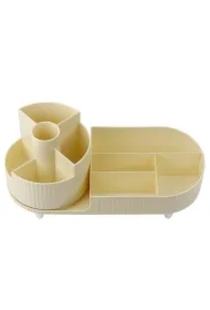 Organizer na kosmetyki obrotowy beżowy