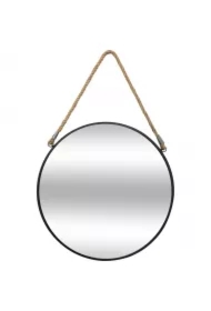 Okrągłe lustro ścienne na sznurze 55 cm