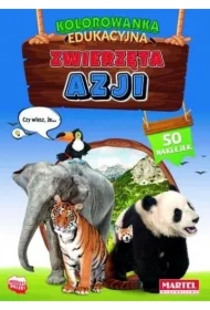 Kolorowanka edukacyjna Zwierzęta Azji