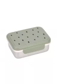 Lunchbox ze stali nierdzewnej Happy Prints oliwkowy