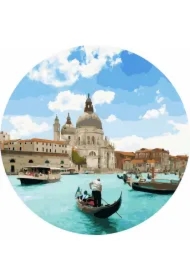 Malowanie po numerach okrągłe - Słoneczna Wenecja