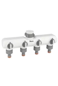 Rozdzielacz 4-drożny z gw 1"-3/4" z zaworami /white line