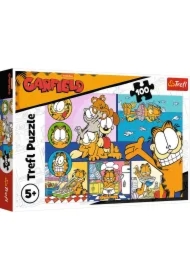 Puzzle 100 el. Leniwy Garfield