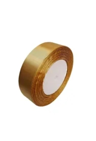 Wstążka satynowa 186 złoty ciemny 25mm/32m