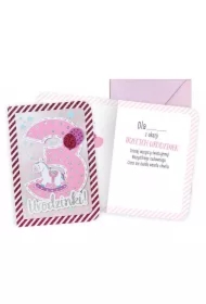 Karnet B6 Urodziny 3 dziewczynka