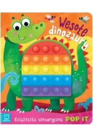 Wesołe dinozaury. Książeczka sensoryczna z POP IT