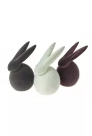 Figurka zając pokryta materiałem MIX