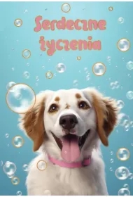 Kartka okolicznościowa W dniu urodzin pies