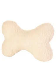 Zabawka: Futrzana kość, piszcząca, 20 cm, białe