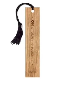 Zakładka drewniana - ON o Tobie nie zapomni