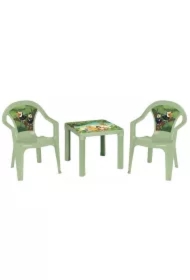 Stolik i dwa krzesła pastel zielony