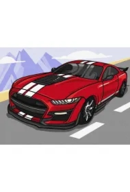 Malowanie po numerach - Fajny samochód Kids 30x40cm