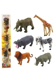 Zestaw mini figurki dzikie zwierzęta 6-8cm 6 el.