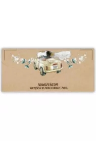 Karnet-koperta Ślub kraft