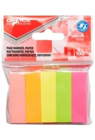 Фото - Папір Office Products Zakładki Indeksujące, 15x50mm, 5x100 Kart., Zawieszka, Mix Kolorów Neon 