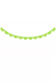 Girlanda bibułowa frędzle zielone jabłuszko 3m