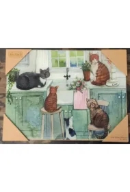 Szklana deska ozdobna Koty w kuchni